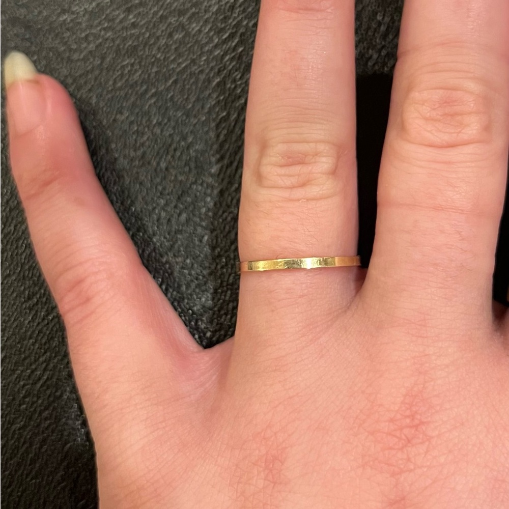 *For Trade Only* Stone and Strand 14k Gold Flat Band Ring